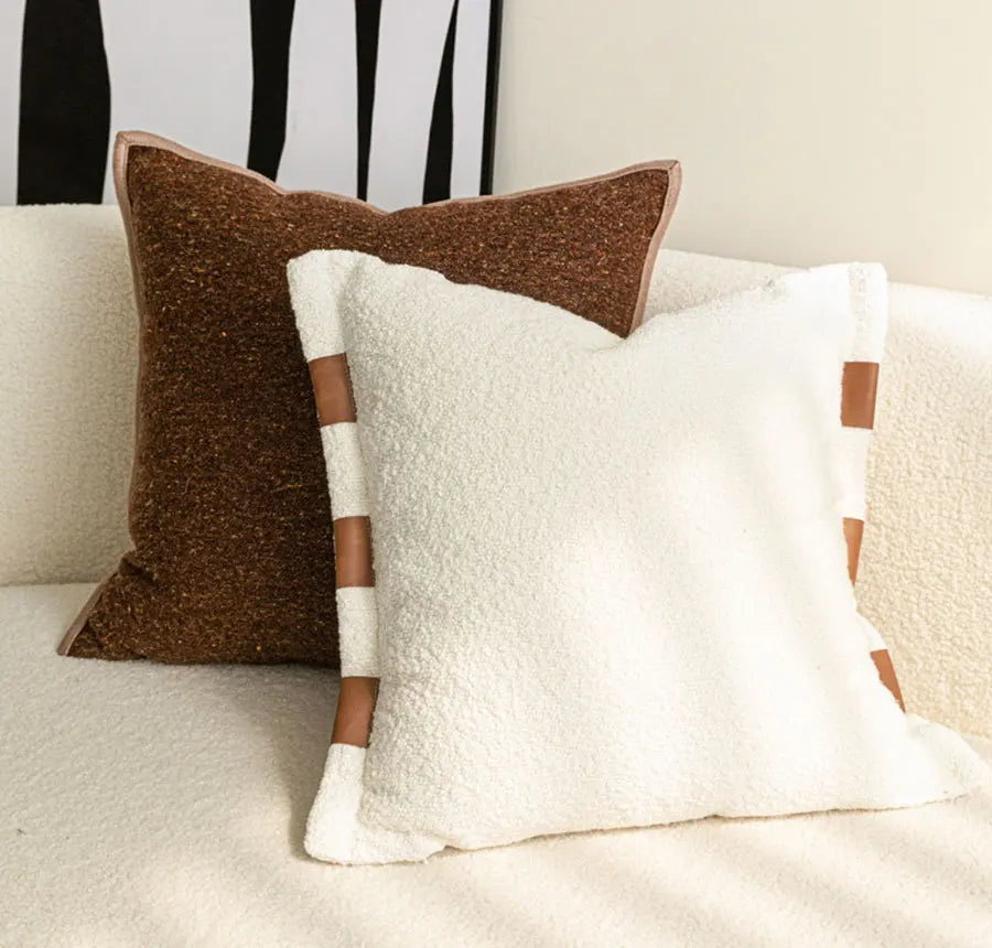 YOUMIKA  -  Classic brief fashion caramel brown beige square throw pillow/almofadas case 45,european trend simple cushion cover home decore