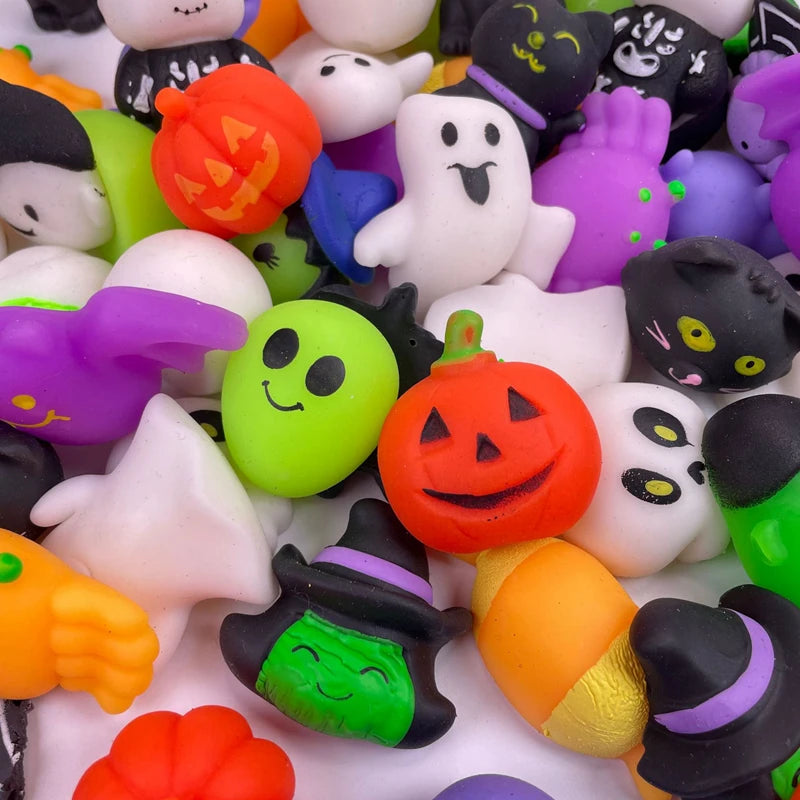 YOUMIKA  -  10/20Pcs Halloween Squeeze Toys Pumpkin Ghost Stress Relief Toy Gift for Kids Halloween Birthday Party Favors Decor Supplies