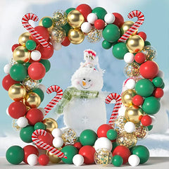 YOUMIKA  -  New Merry Christmas Balloon Arch Garland Kit Santa Decor Ballon Supplies For Xmas New Year Party Home Garden Party Decor