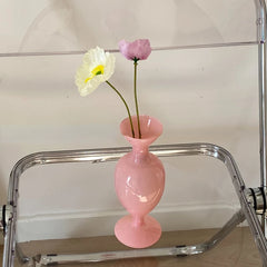 YOUMIKA  -  French Retro Jade Glass Flower Vase Decoration Photo Taking Hydroponic Flower Pot Vase Decoration Family Desk