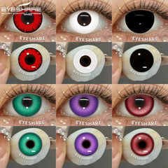 YOUMIKA  -   Halloween Lenses Cosplay Color Contact Lenses for Eyes 1pair Black Eye Lens Color Eye Lens White Contacts Blue Lenses