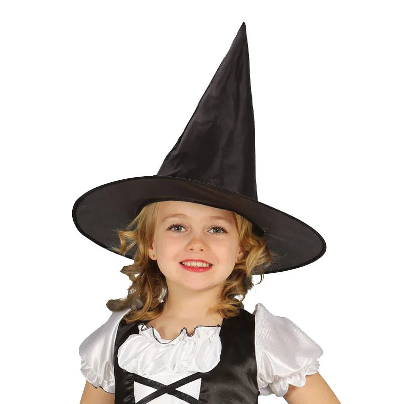 YOUMIKA  -  5Pcs Unisex Halloween Witch Hat for Kids Adults Halloween Party Cosplay Costume Props Decoration Accessories Black Wizard Cap