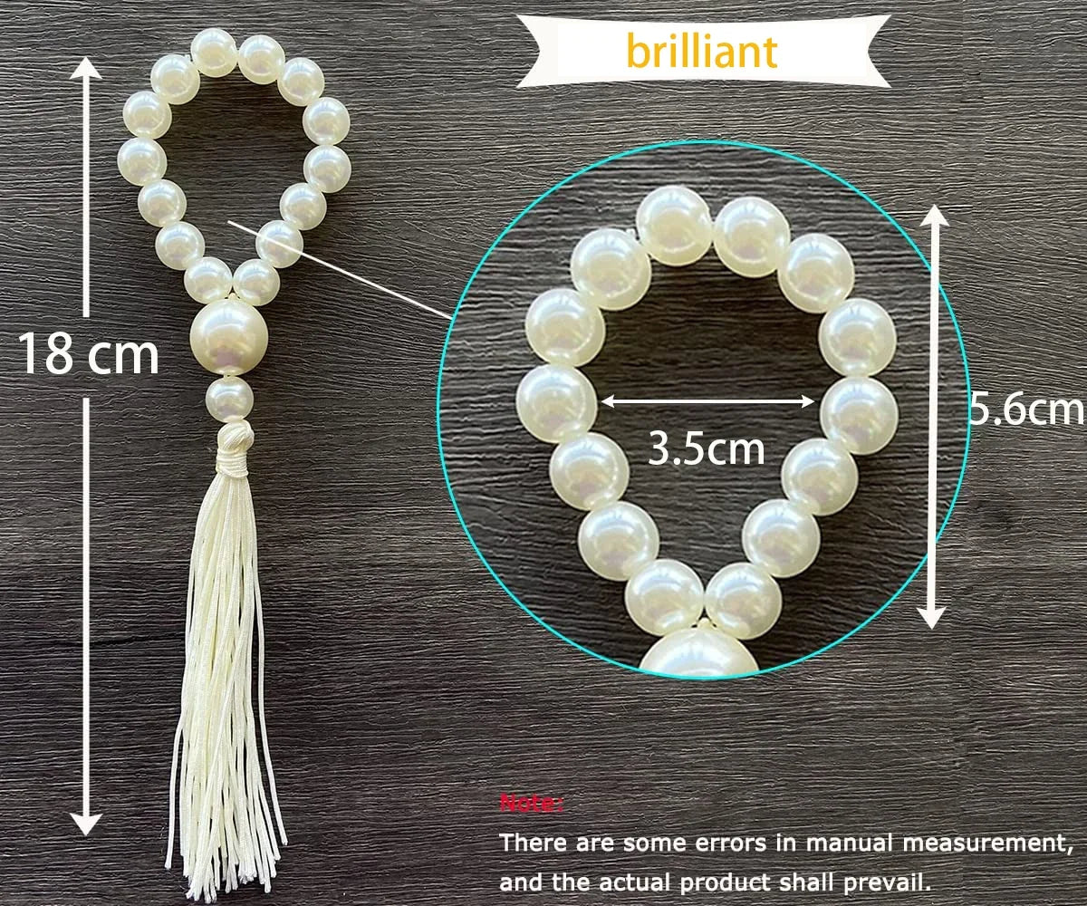 YOUMIKA  -  50PCS Wedding Easter Napkin Rings,Pearl Tassels Napkin Buckles,for Dinner Parties Dining Event Design Table Decoration Holder