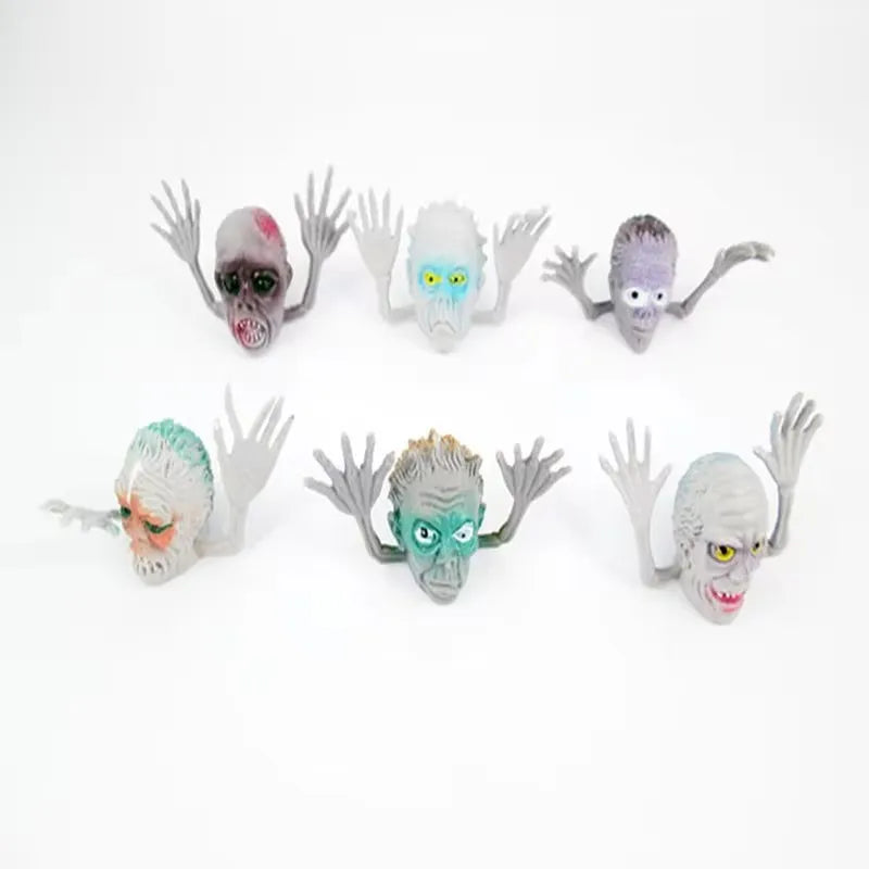 YOUMIKA  -  5/10Pcs Monster Finger Puppets Mini Ghost Head Zombie Story Time Kids Funny Toy Children Birthday Party Halloween Christmas Gift