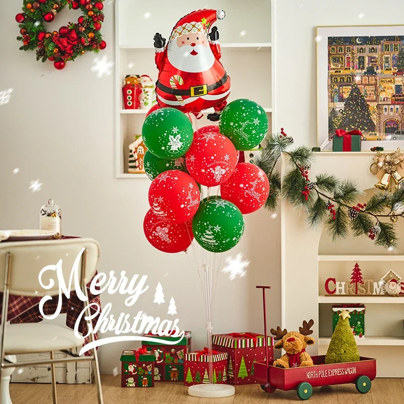 YOUMIKA  -  Christmas Tree Decoration Balloons Elderly Snowmen Store Windows Atmosphere Scene Arrangement Decoration Ornaments