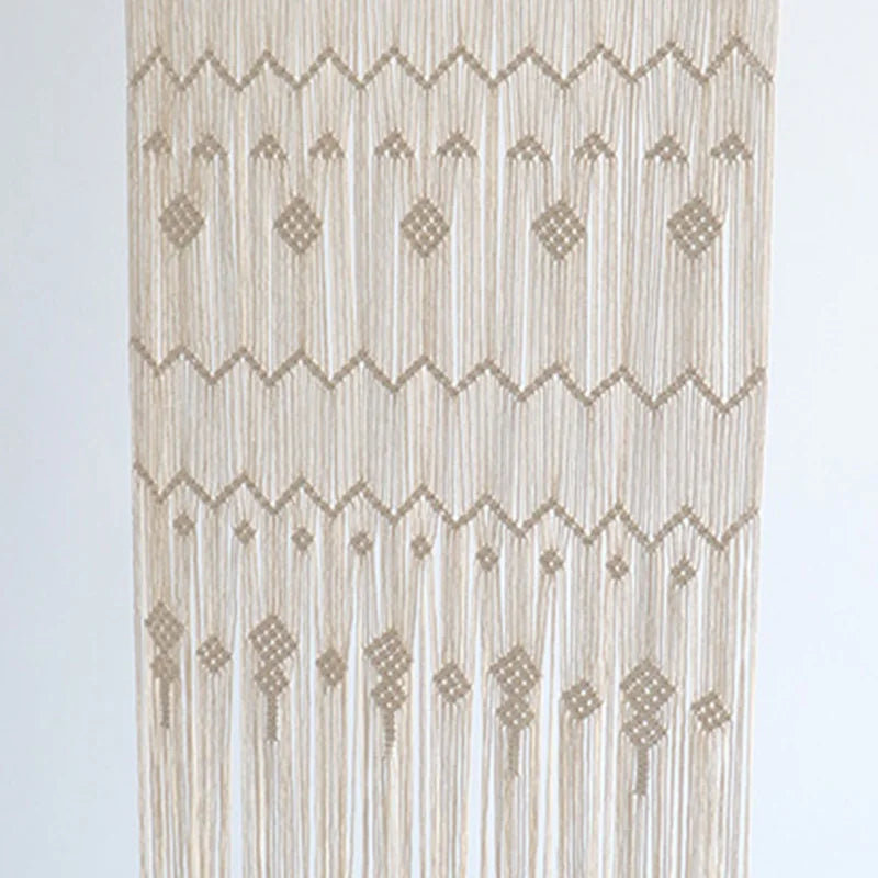 YOUMIKA  - Boho Macrame Window Curtain, Room Divider, Doorway Curtain, Large Long Macrame Wall Hanging for Livingroom, Bedroom, Wedding