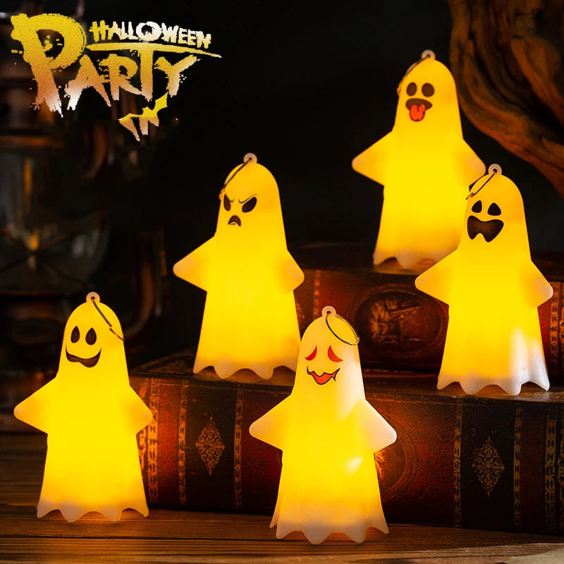 YOUMIKA  -  2/4Pcs Halloween Decoration Ghost Lights LED Luminous Pumpkin Lamp For Holiday Lighting Party Pendant Props Decorative Lights