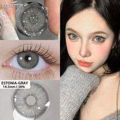 YOUMIKA  -  New 1 Pair Colored Contact Lenses for Brown Lens Big Eyes Green Contacts Lenses Fashion Blue Eyes Contacts Gray Lenses