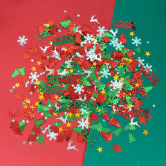 YOUMIKA  -  15g/bag Christmas Sequin Confetti Xmas Tree Snowflake Table Confetti 2024 Christmas Party Decoration for Home 2025 New Year Gift