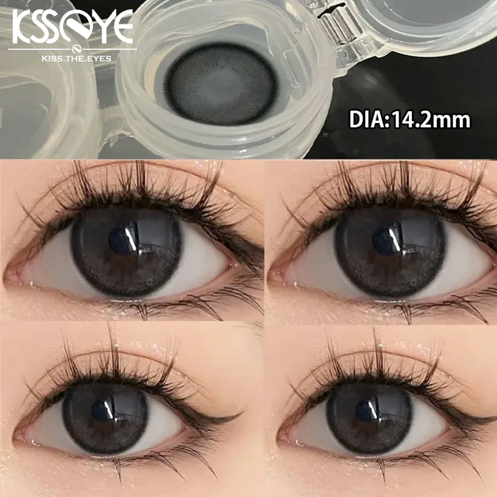 YOUMIKA  -  1 Pair High Quality Color Contact Lenses with Diopter Myopia Eyes Contacts Lens Beauty Pupil Makeup Yearly Fast Shipping