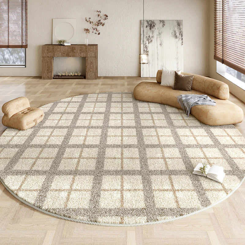 YOUMIKA  -  Wabi-sabi Style Living Room Decoration Round Carpet Large Area Plush Floor Mat Soft Fluffy Bedside Rug thicken Rugs for Bedroom