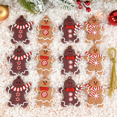 YOUMIKA  -  Christmas Gingerbread Man Ornaments Xmas Tree Hanging Charms Pendant Christmas Decorations for Home New Year Gift Navidad 2024