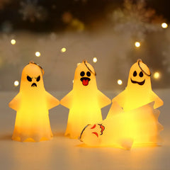 YOUMIKA  -  2/4Pcs Halloween Decoration Ghost Lights LED Luminous Pumpkin Lamp For Holiday Lighting Party Pendant Props Decorative Lights