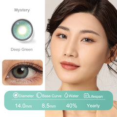 YOUMIKA  -  Contact Lens MYSTERY pupilentes de color Green Contact Lenses Colored Contact Lenses For Eyes 1Pair Eye Color Lens