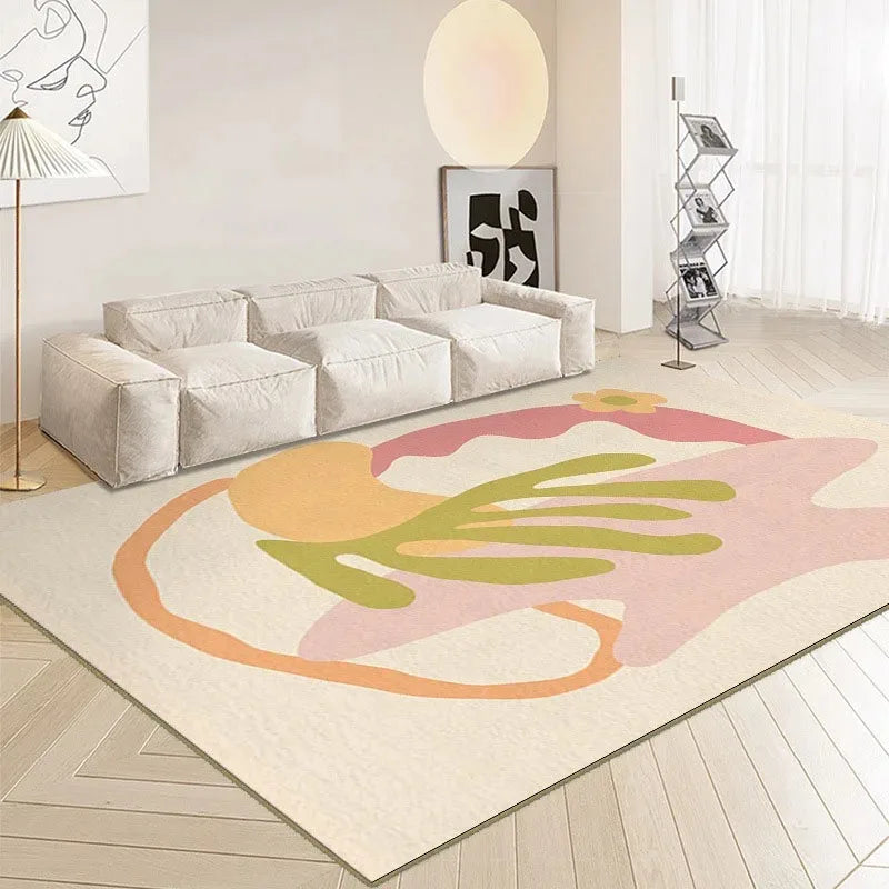 YOUMIKA  -  IG Light Color Living Room Carpet Light Luxury Fresh Cloakroom Plush Rug Coffee Table Bedroom Bedside Soft Mats Ковер Tapis