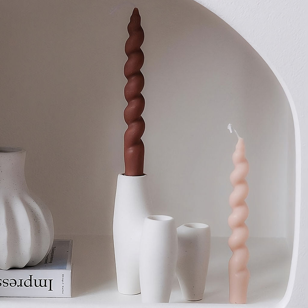 YOUMIKA  -  YOUMIKA  -  Abstract Triple Ceramic Candle Holder