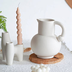 YOUMIKA  -  YOUMIKA  -  Abstract Triple Ceramic Candle Holder