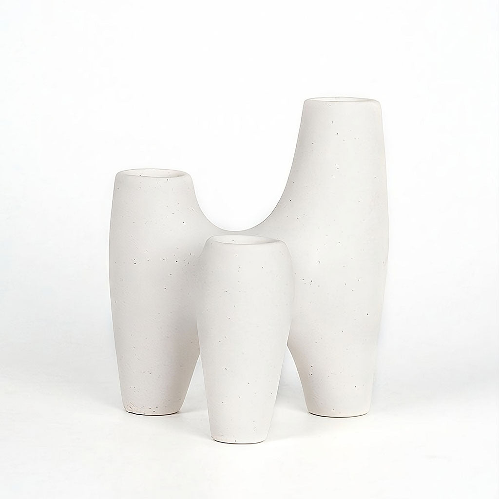 YOUMIKA  -  YOUMIKA  -  Abstract Triple Ceramic Candle Holder