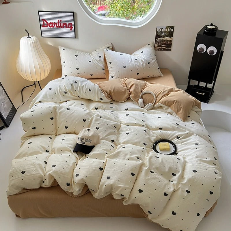 YOUMIKA  - Pretty Little Hearts Bedding Set