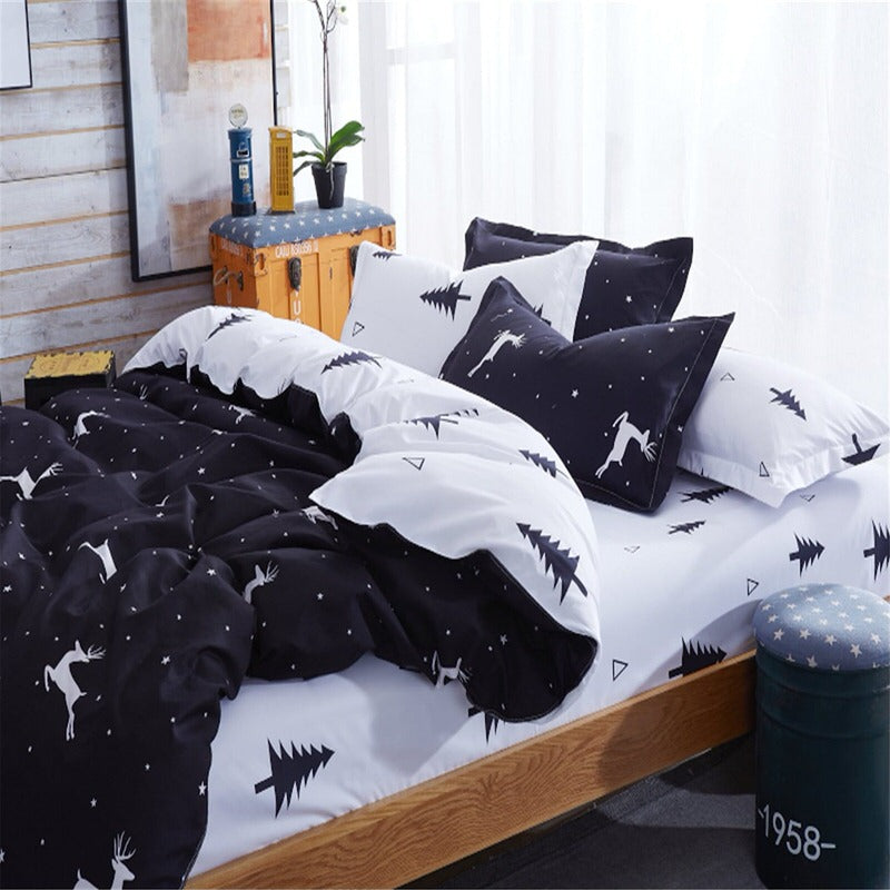 YOUMIKA  - Christmas Trees and Deers Bedding Set