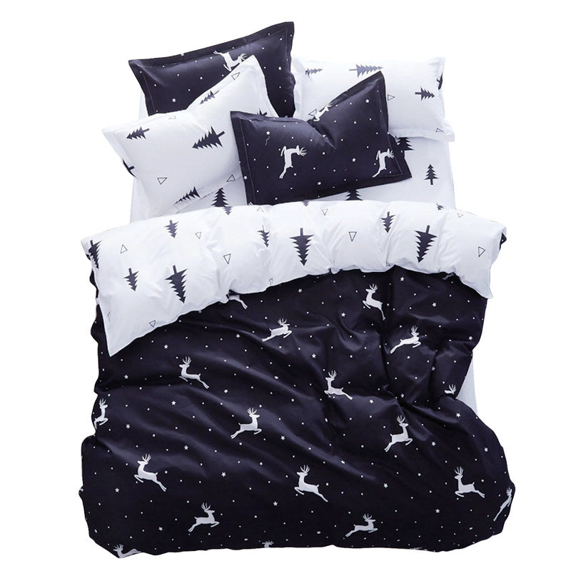 YOUMIKA  - Christmas Trees and Deers Bedding Set