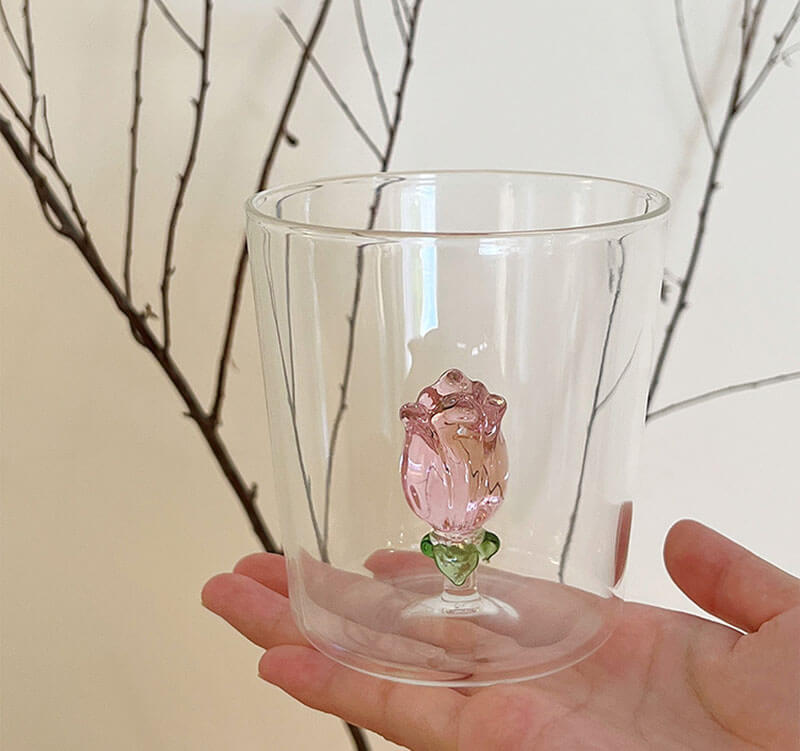 YOUMIKA  -  The Rosebud Glass Cup