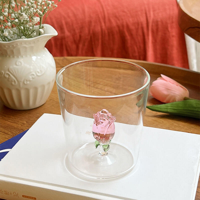 YOUMIKA  -  The Rosebud Glass Cup