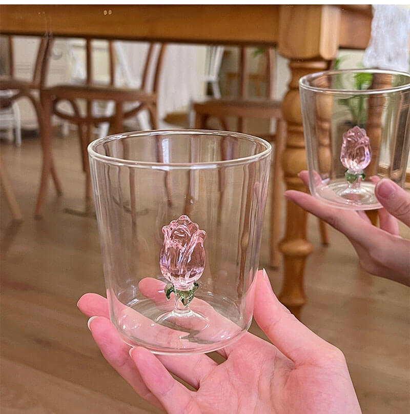 YOUMIKA  -  The Rosebud Glass Cup