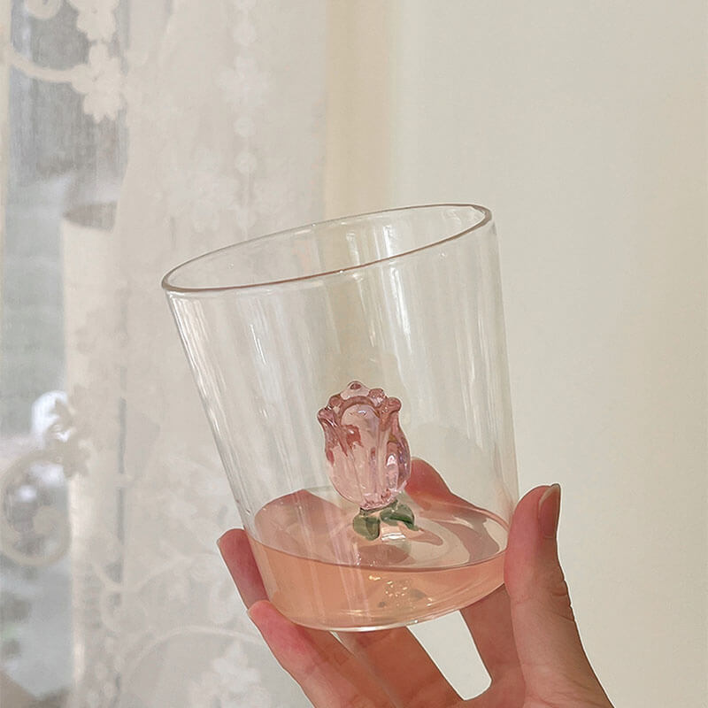 YOUMIKA  -  The Rosebud Glass Cup