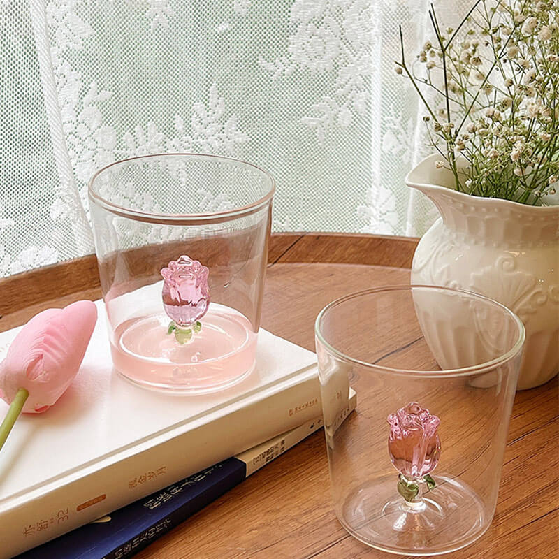 YOUMIKA  -  The Rosebud Glass Cup