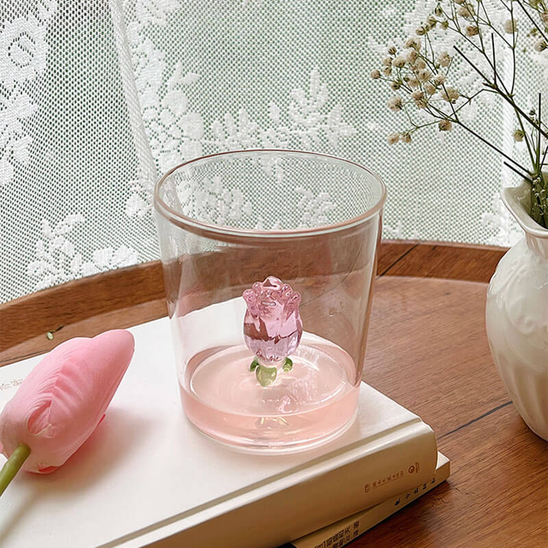 YOUMIKA  -  The Rosebud Glass Cup