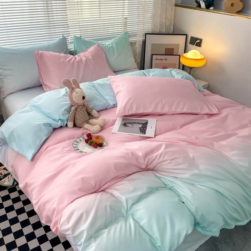 YOUMIKA  - Cotton Candy Pastel Gradients Bedding Set