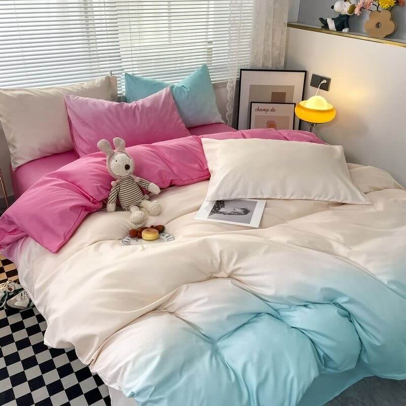 YOUMIKA  - Cotton Candy Pastel Gradients Bedding Set