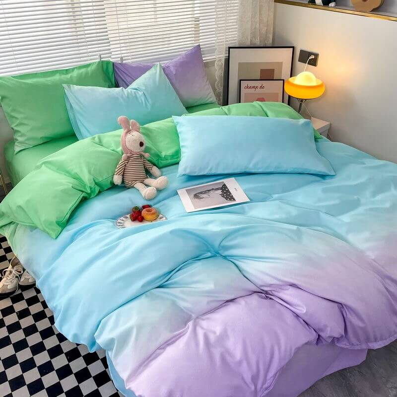 YOUMIKA  - Cotton Candy Pastel Gradients Bedding Set