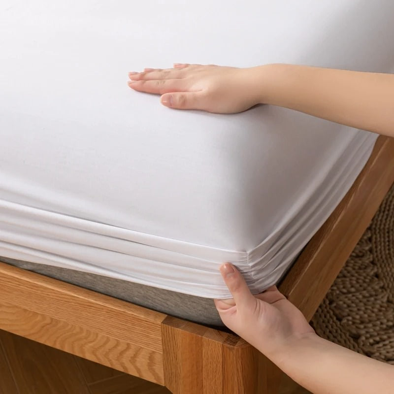 YOUMIKA  - Solid Color Simple Cotton Fitted Sheet