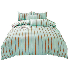 YOUMIKA  - Turquoise Striped Bedding Set