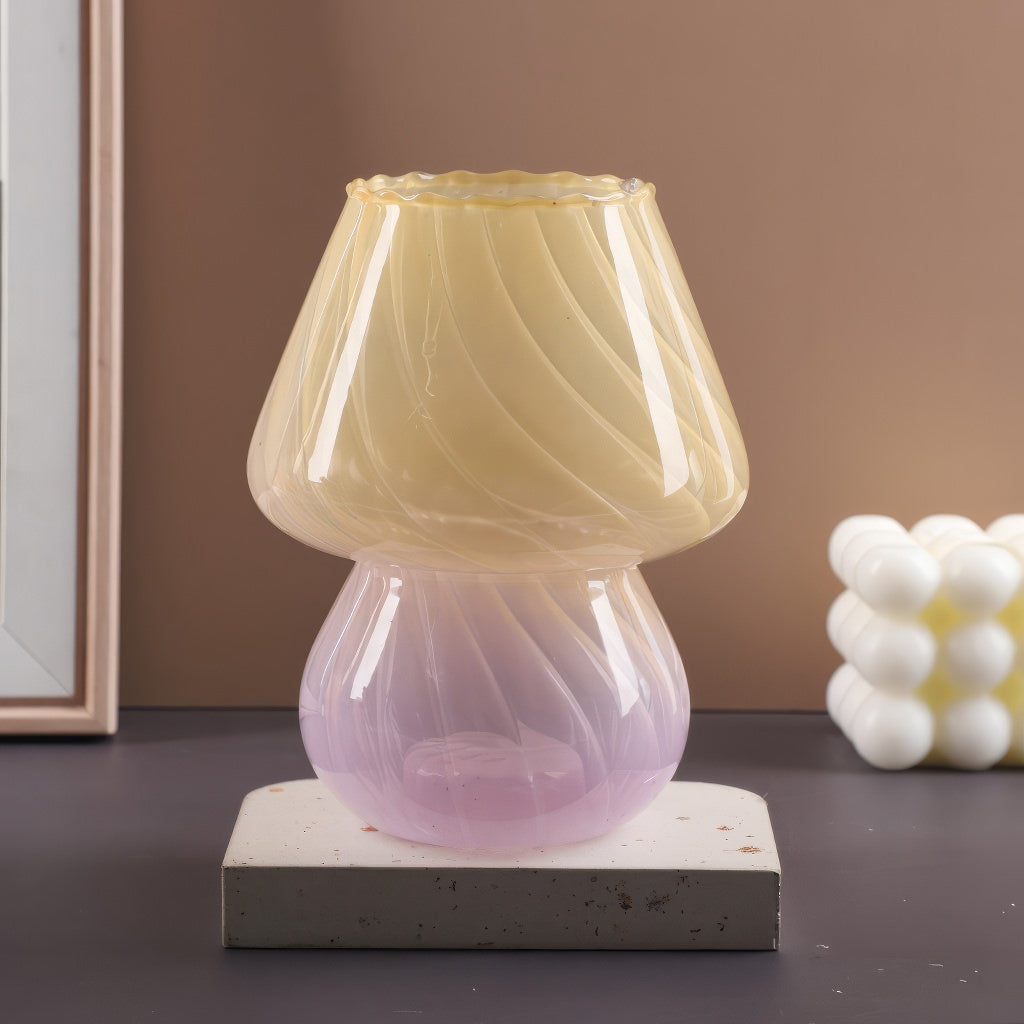 YOUMIKA  -  Cute Mushroom Glass Vase