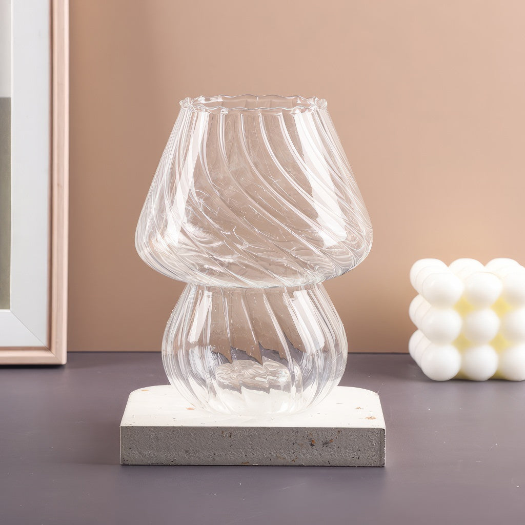 YOUMIKA  -  Cute Mushroom Glass Vase