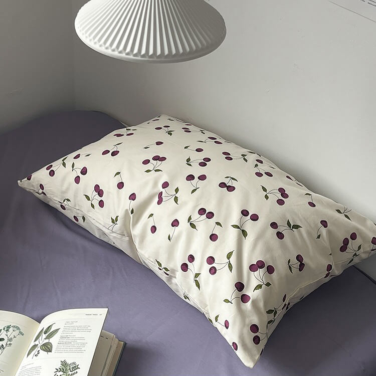 YOUMIKA  - Purple Cherries Bedding Set