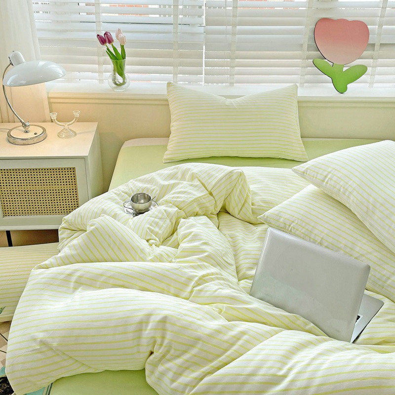 YOUMIKA  - Cozy Striped Bedding Set