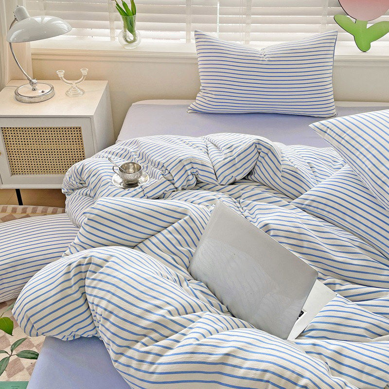 YOUMIKA  - Cozy Striped Bedding Set