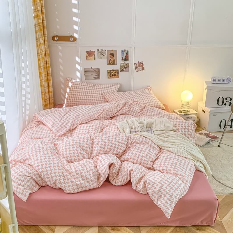 YOUMIKA  - Dogtooth Check Korean Bedding Set 2.0