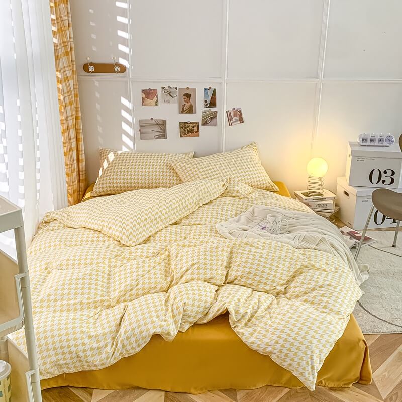 YOUMIKA  - Dogtooth Check Korean Bedding Set 2.0