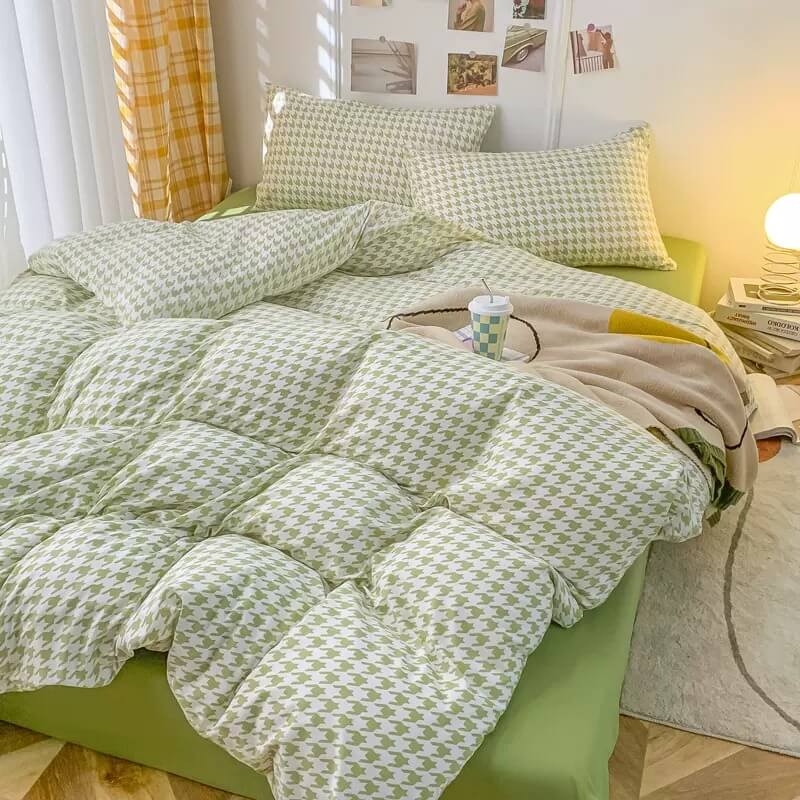 YOUMIKA  - Dogtooth Check Korean Bedding Set 2.0