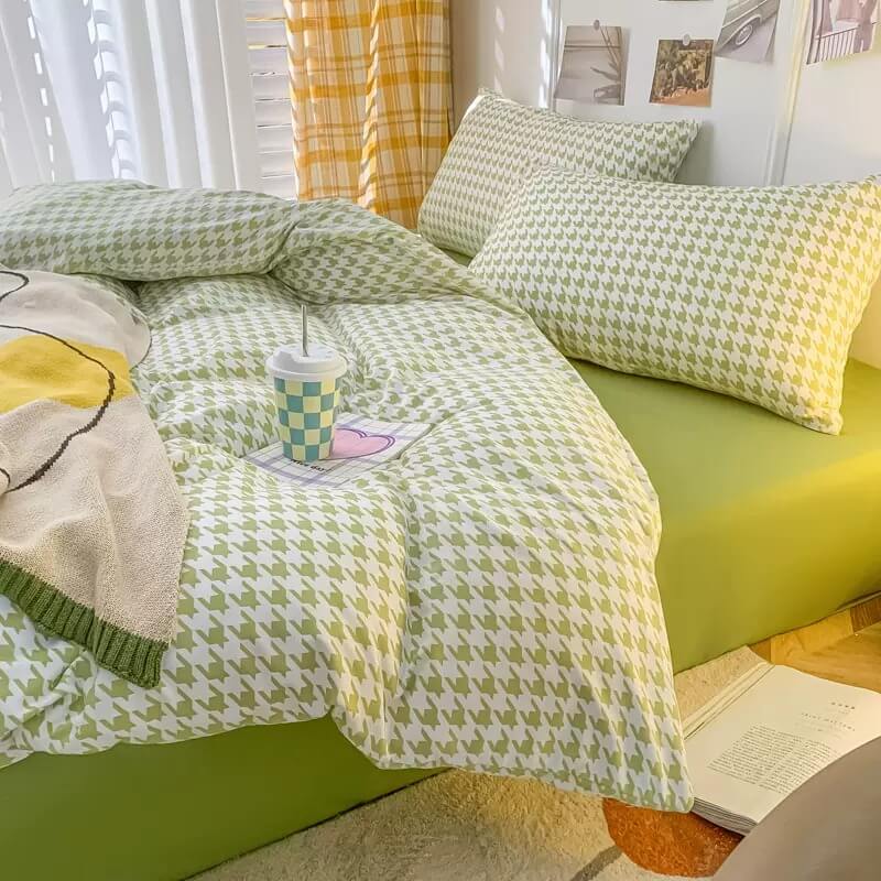 YOUMIKA  - Dogtooth Check Korean Bedding Set 2.0