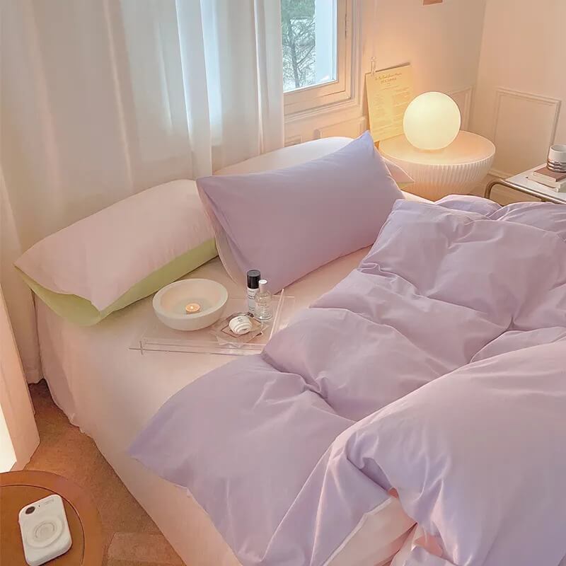 YOUMIKA  - Dusty Pastel Shades Cotton Bedding Set