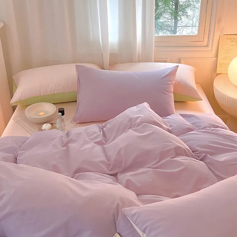 YOUMIKA  - Dusty Pastel Shades Cotton Bedding Set