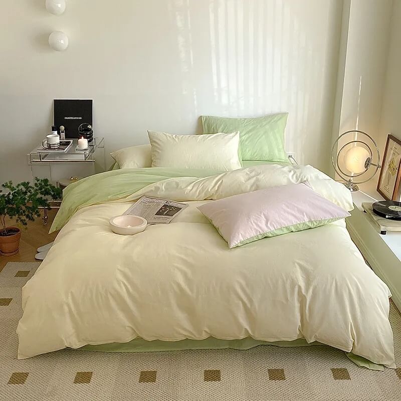 YOUMIKA  - Dusty Pastel Shades Cotton Bedding Set