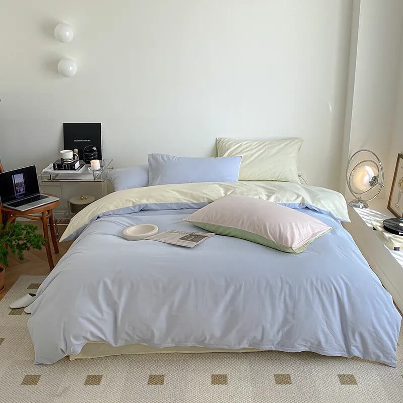 YOUMIKA  - Dusty Pastel Shades Cotton Bedding Set