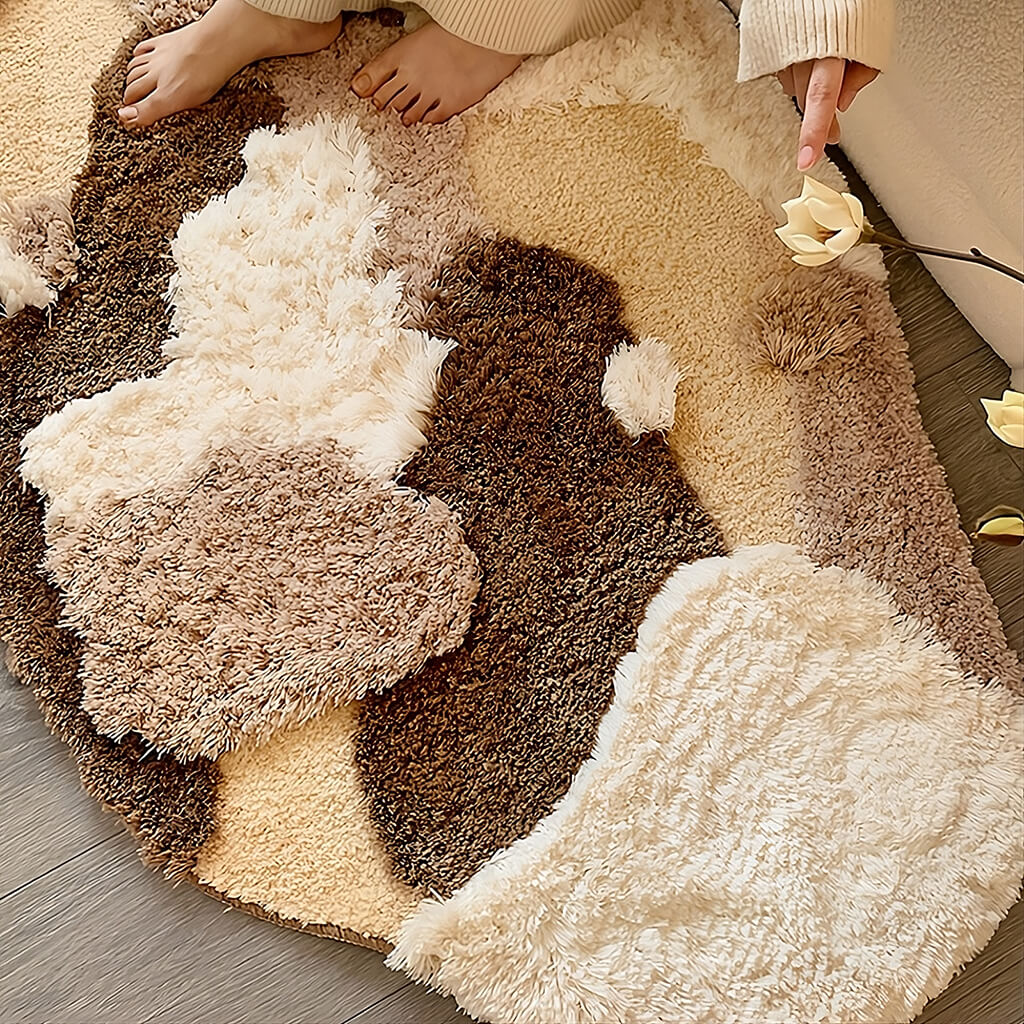 YOUMIKA  -  Earthy Tones Tufted Accent Rug